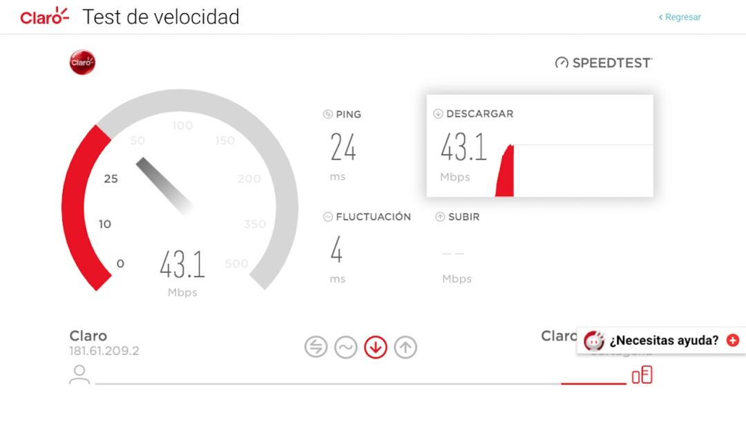 Test de velocidad de Internet 