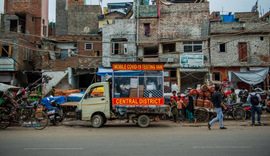 Barrios marginales de Nueva Delhi, India.        Foto: Getty 