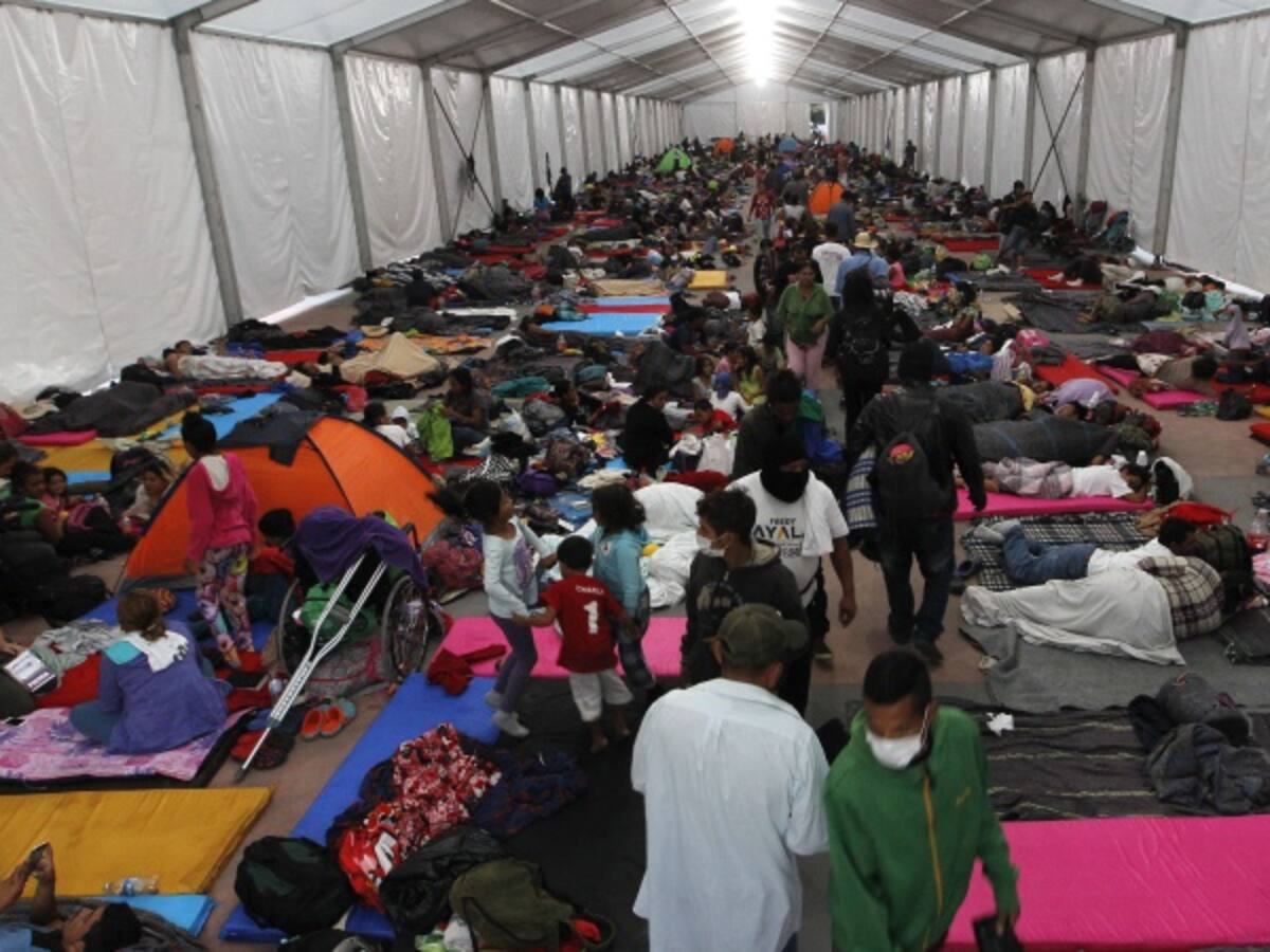 Así son los campamentos de la caravana de migrantes en Ciudad de México
