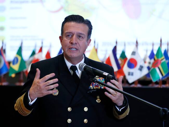 Almirante Francisco Cubides, comandante de la Armada de Colombia. Cortesía: EFE/ Carlos Ortega