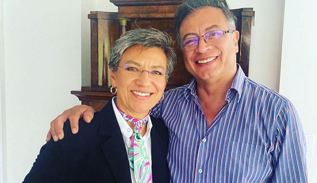 Reunión de Gustavo Petro y Claudia López