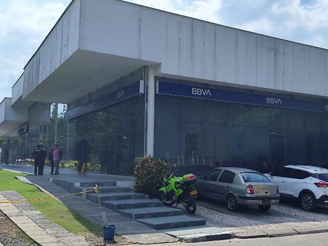 Sede del Banco BBVA en Montería donde ocurrió el hurto.