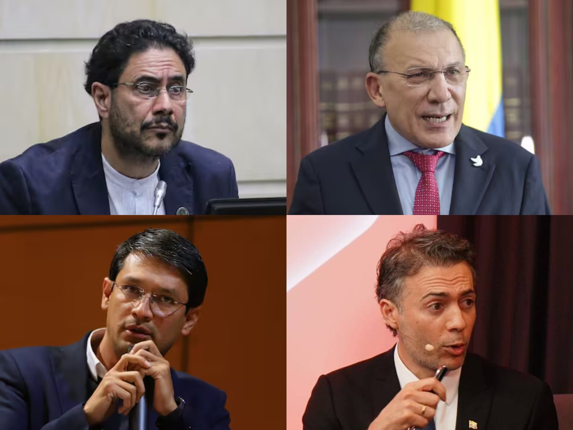 Iván Cepeda, Roy Barreras, Camilo Romero y Daniel Quintero