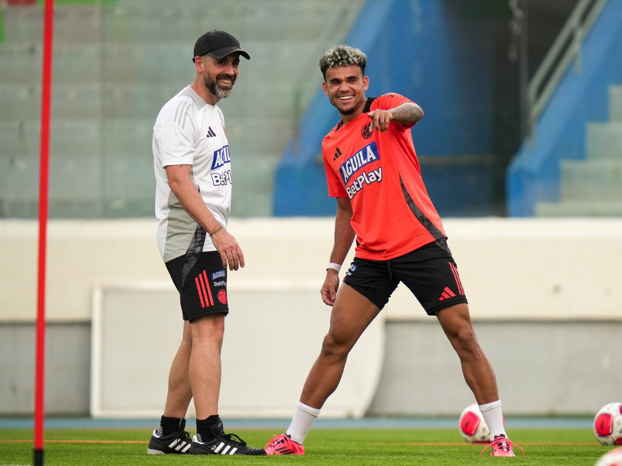 Luis Díaz en el entrenamiento de la Selección Colombia / FCF