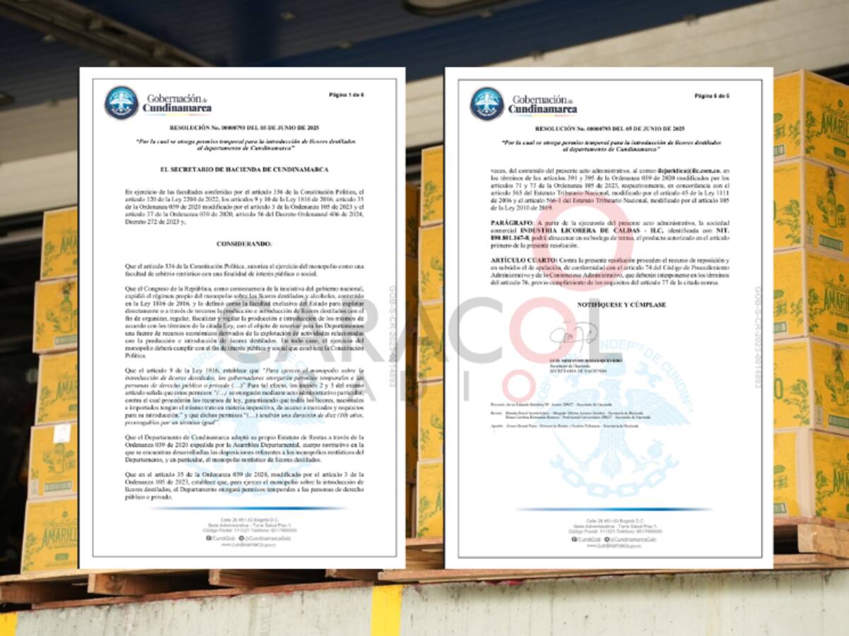 Cundinamarca abre sus fronteras a los aguardientes de Caldas