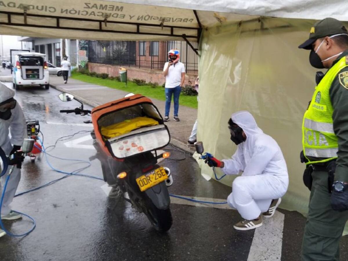 Desinfección gratuita para vehículos en Manizales
