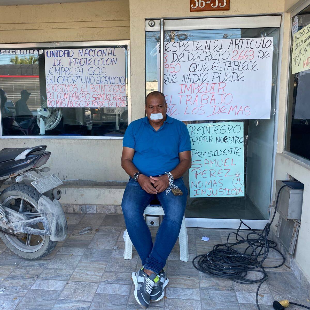 Vigilante inició huelga de hambre por despido presuntamente injustificado en Cartagena