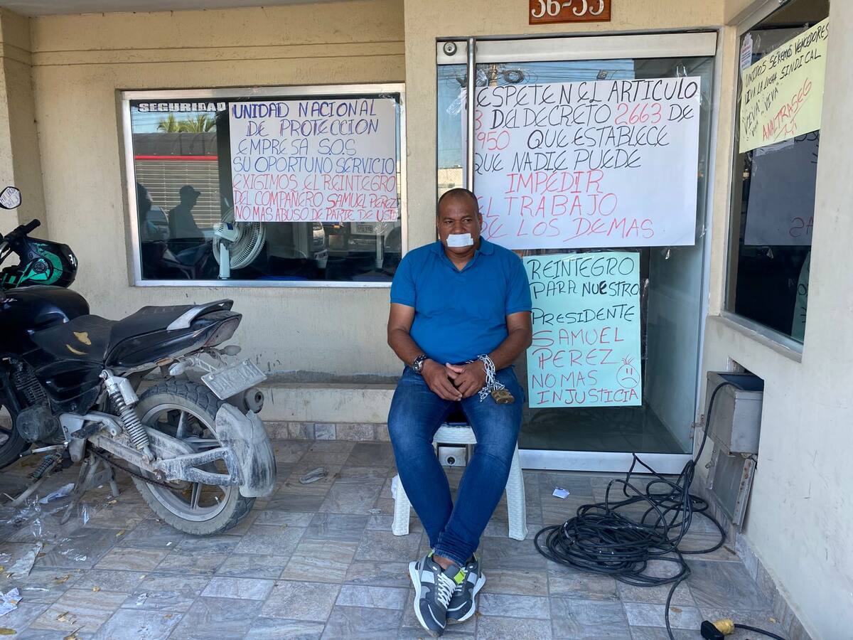 Vigilante inició huelga de hambre por despido presuntamente injustificado en Cartagena