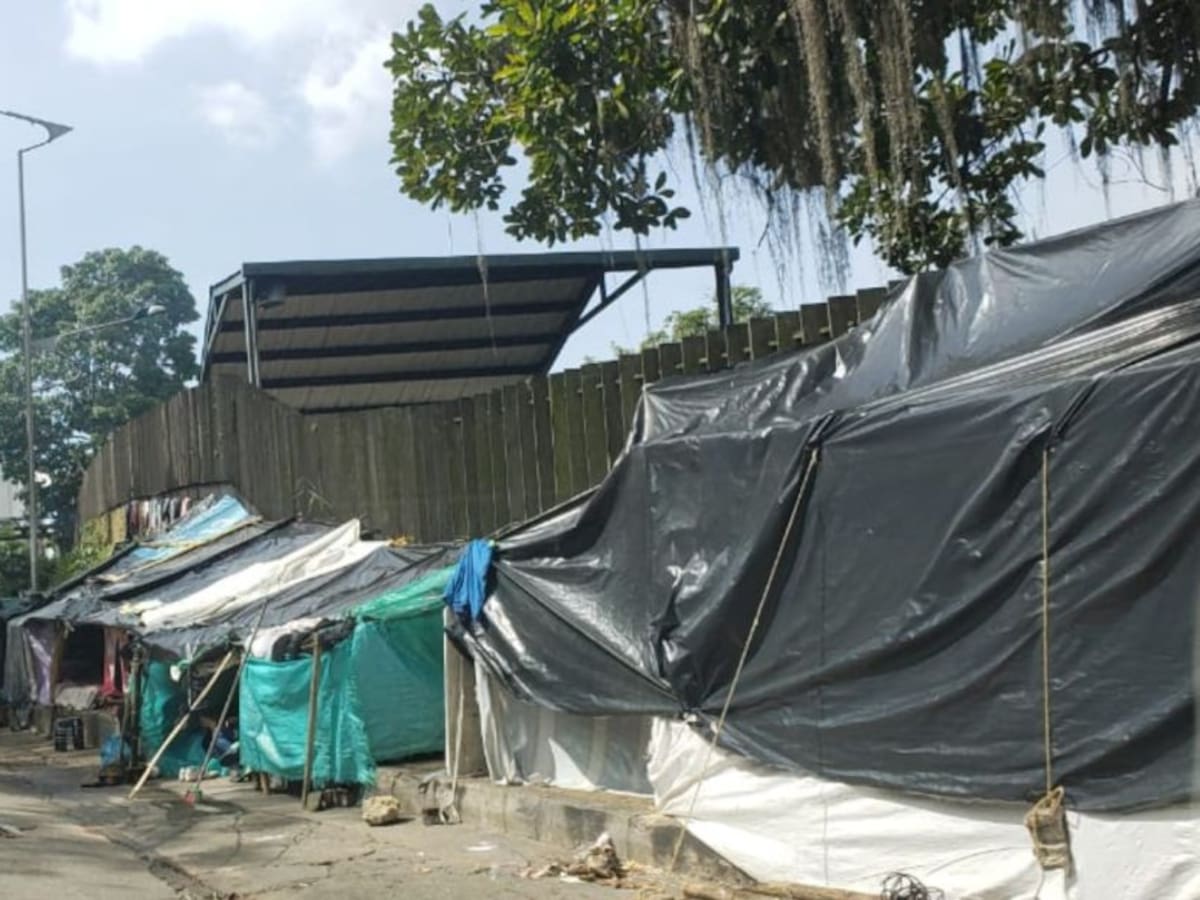 VIDEO: Los cambuches de migrantes en el Parque del Agua