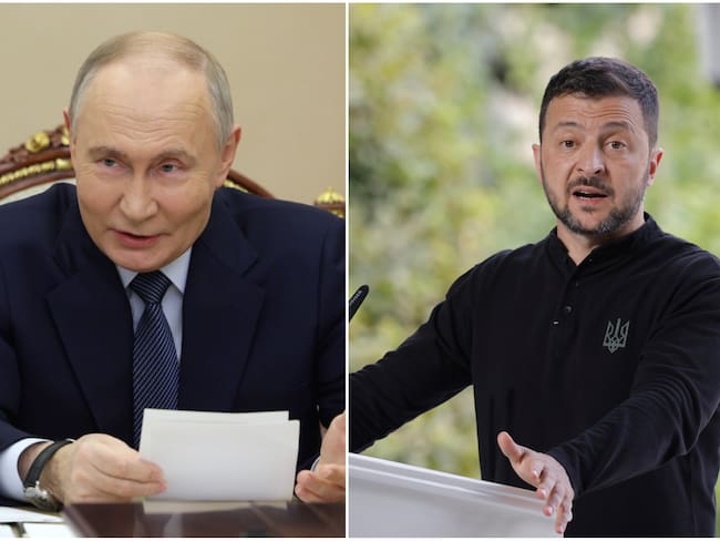 Putin y Zelenski. Fotos: EFE.