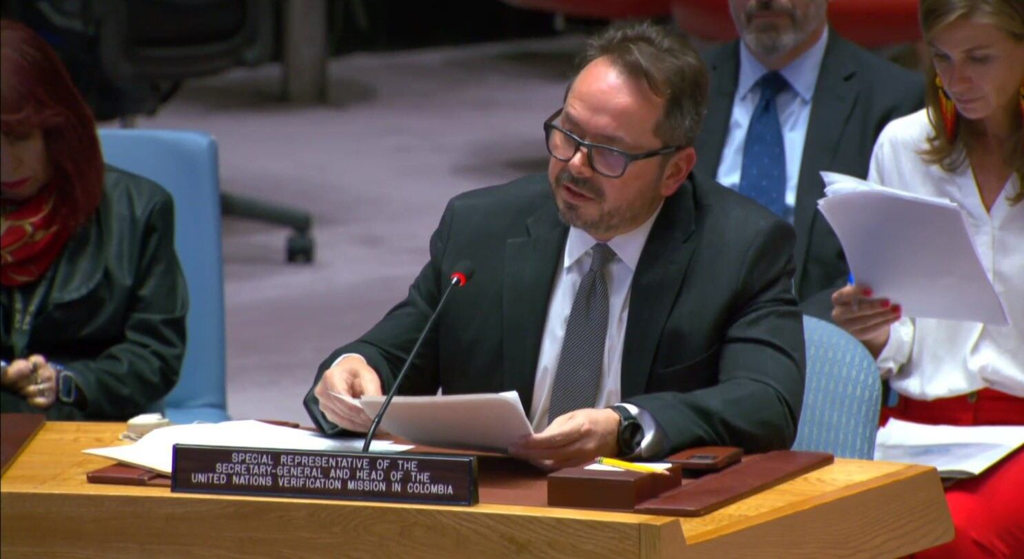 Carlos Ruiz Massieu, jefe de la Misión de Verificación de la ONU. Foto: Cortesía @MisionONUCol
