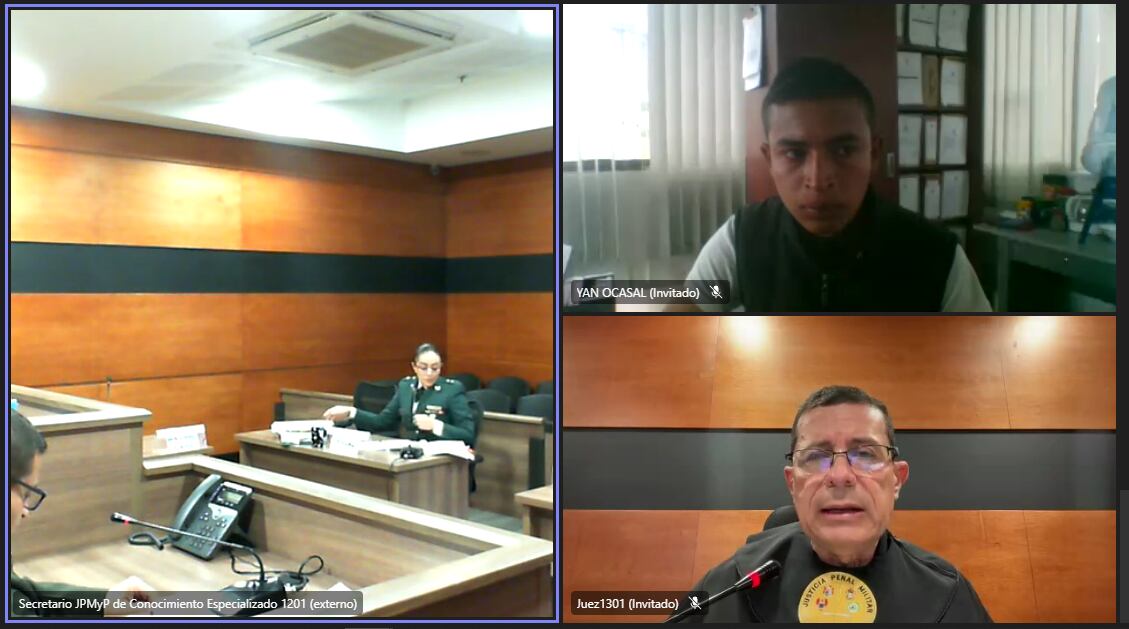 Audiencia en la Justicia Penal Militar y Policial.