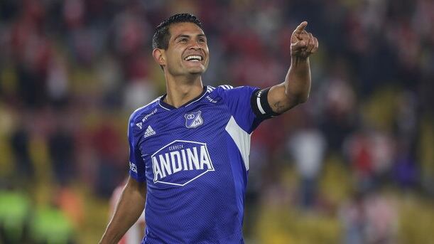 David Mackalister Silva celebra un gol para Millonarios / Colprensa