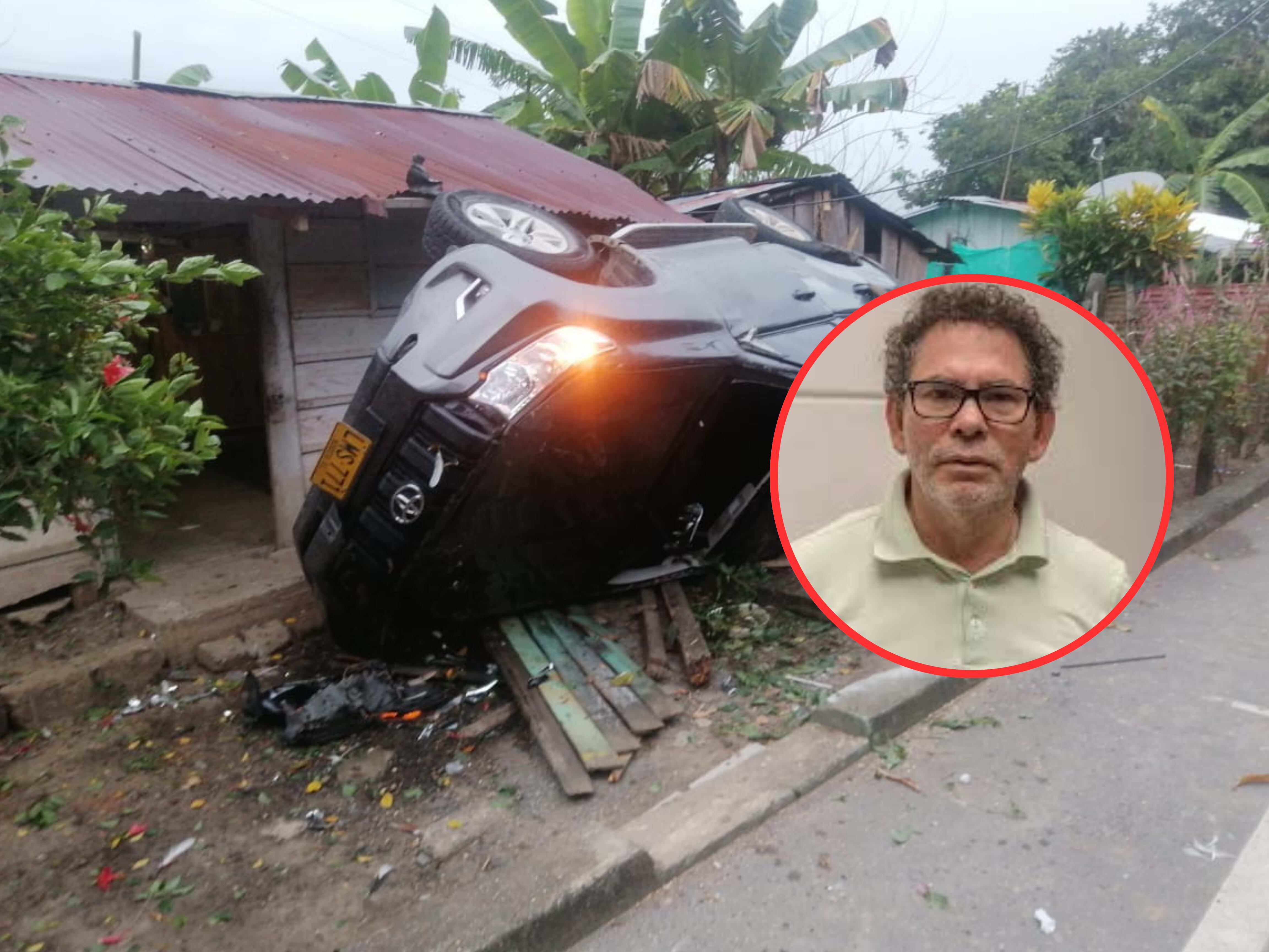 Accidente de tránsito de Pastor Alape en la vía Puerto Berrío - Medellín.