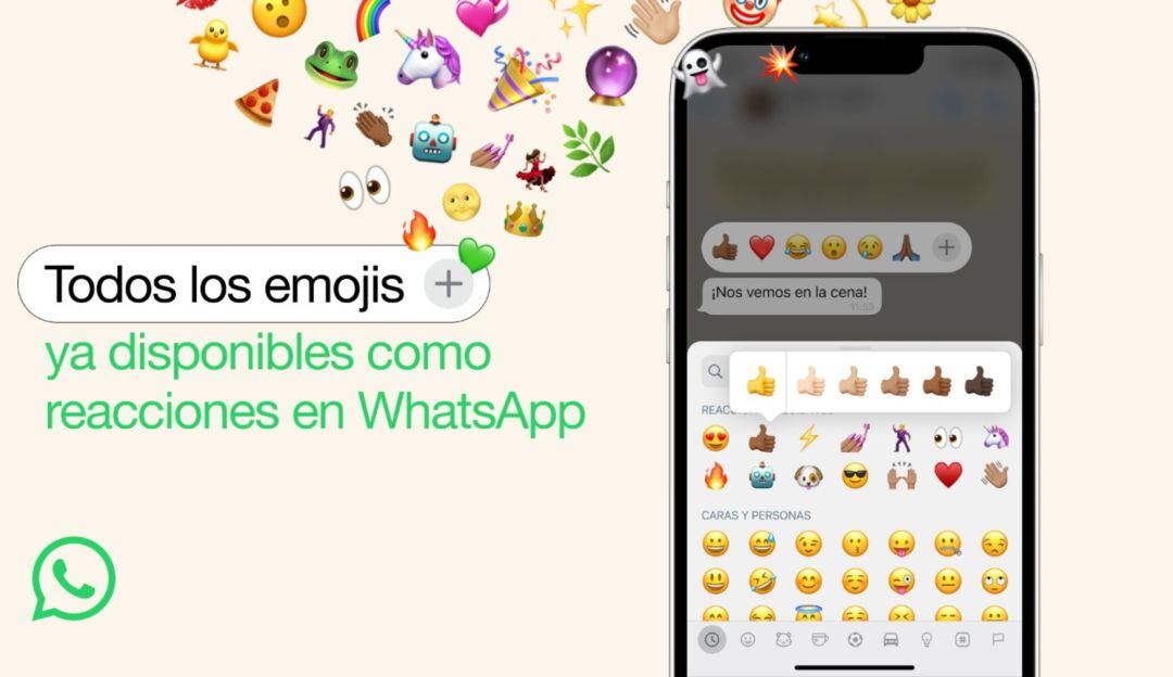 WhatsApp reacciones