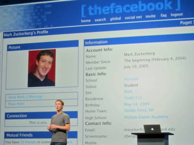 Desde la primera versión de Facebook (foto), la red social ha evolucionado mucho, no solo pensando en los usuarios, sino en sus negocios.