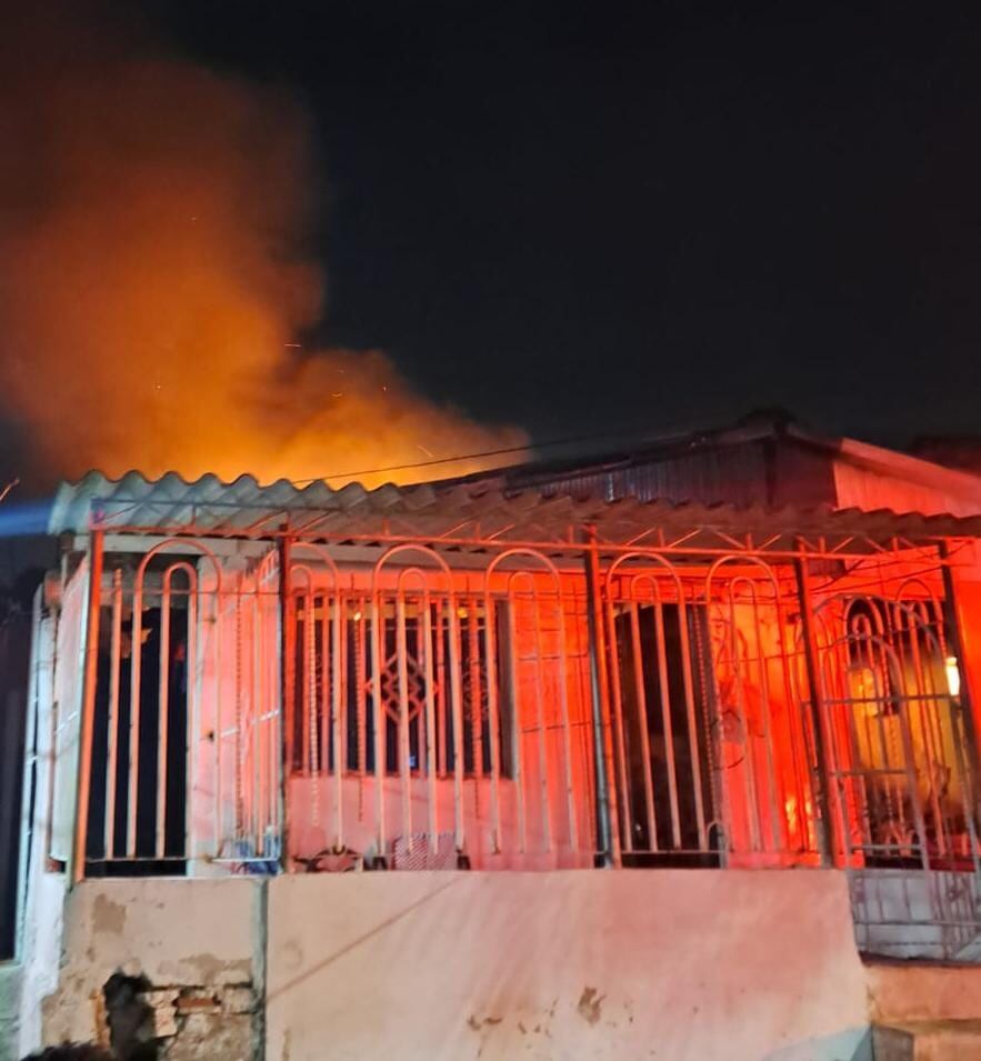 Vivienda afectada por incendio en Barranquilla./ Foto: Cortesía