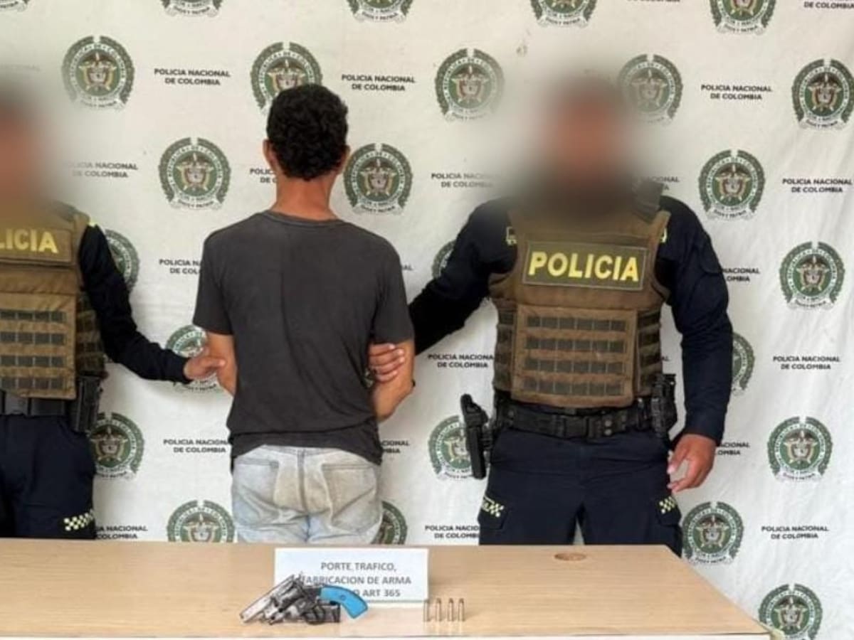 En Arjona fue detenido ‘Pata e’ Palo’ con revólver sin documentación