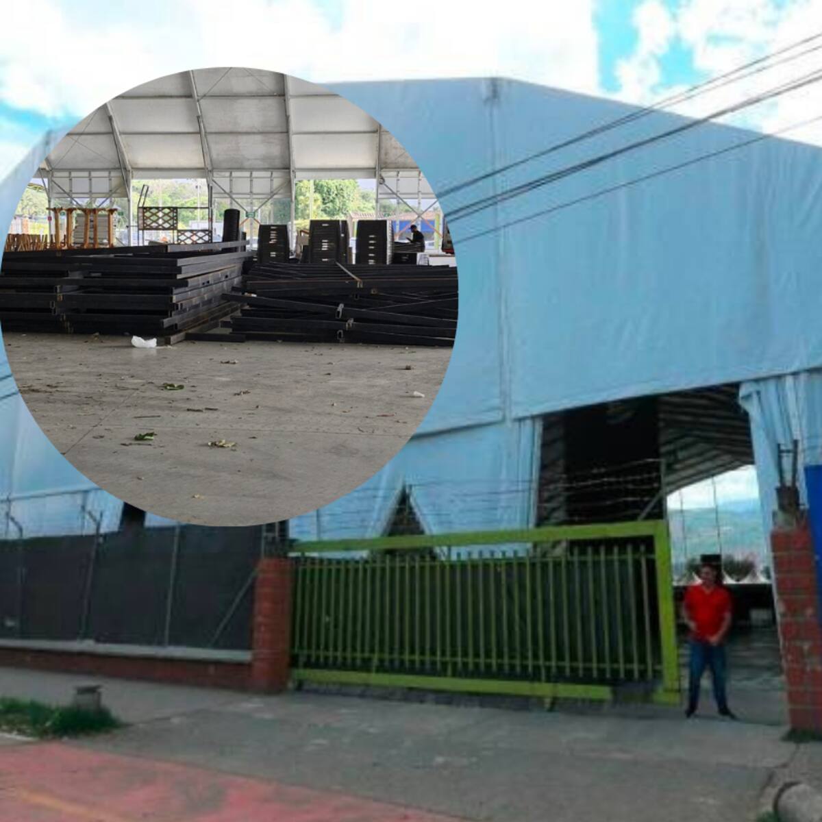 El alcalde de Medellín informó que comenzó el desmonte de la carpa para eventos del Juan Pablo II