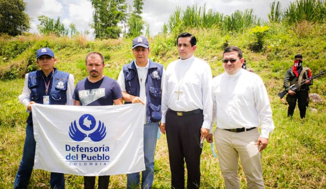 Liberación soldado secuestrado / Cortesía Defensoría del Pueblo