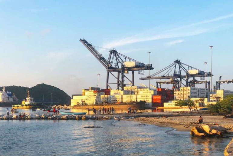 Desde el Puerto de Santa Marta la exportación de uchuva. /FOTO PUERTO SAMARIO