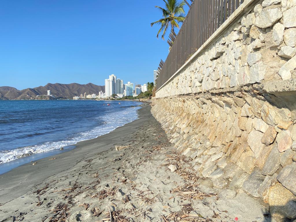 Erosión costera Playa Salguero . Alcaldía de Santa Marta