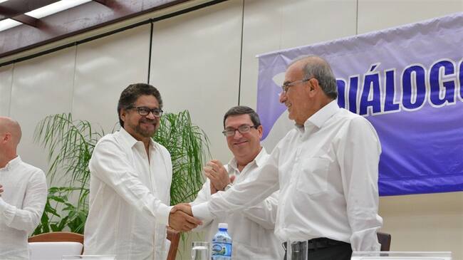 Declaraciones sobre los acuerdos de paz. Foto: Oficina del Alto Comisionado para la Paz