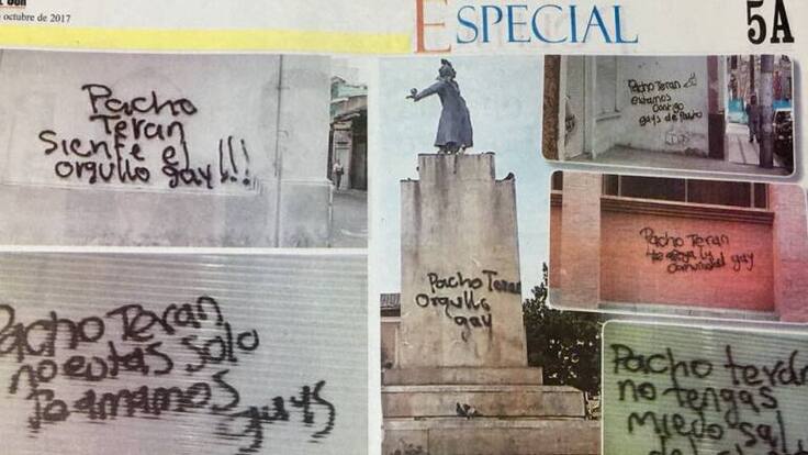 Misteriosos grafitis en paredes y monumentos de Pasto