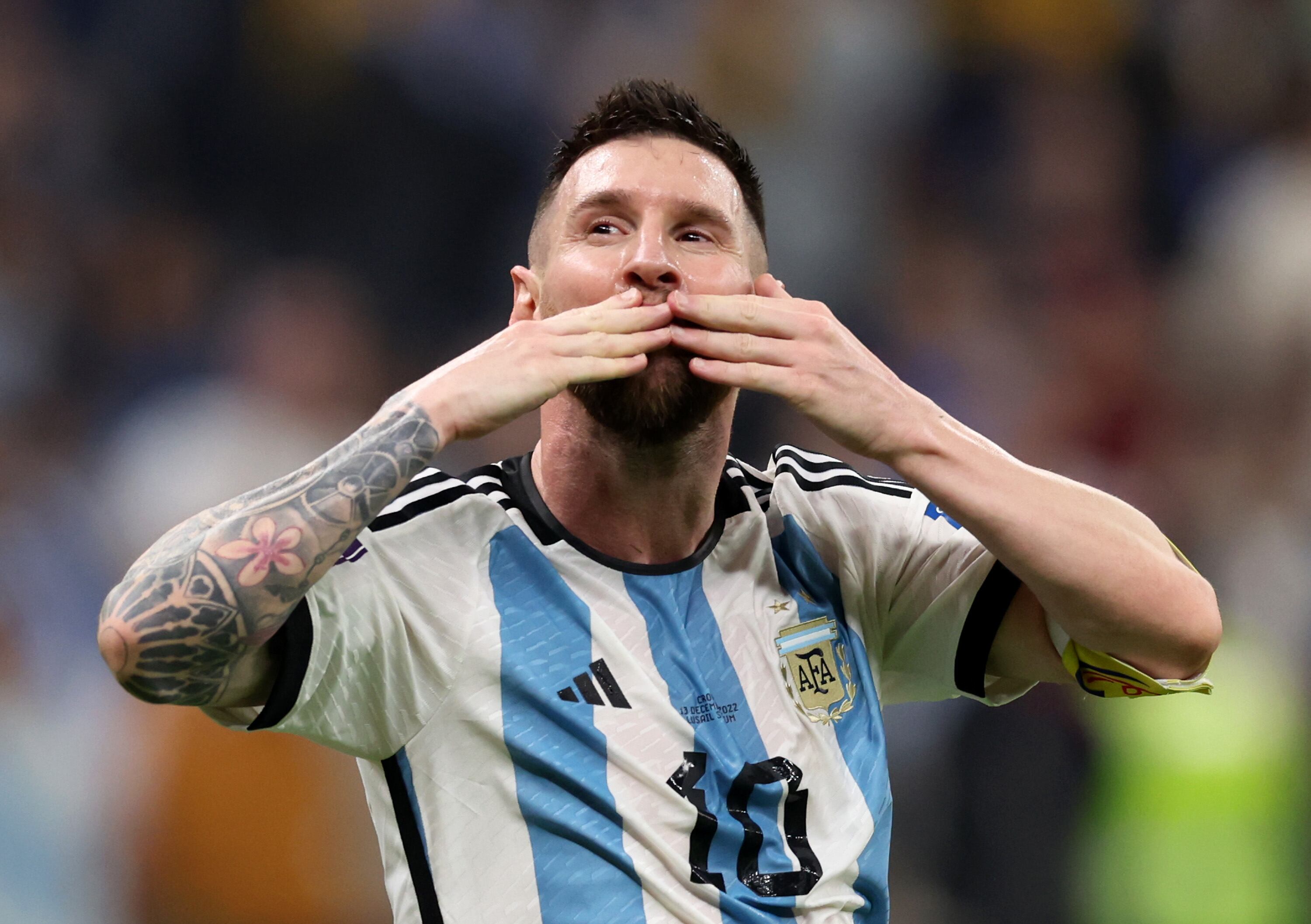 Messi se convirtió en el máximo goleador de Argentina en los Mundiales. Foto: Getty Images.