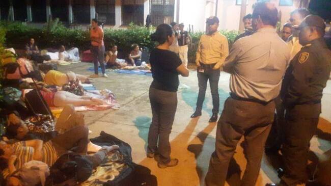 Venezolanos en inmediaciones del puente internacional Simón Bolívar.