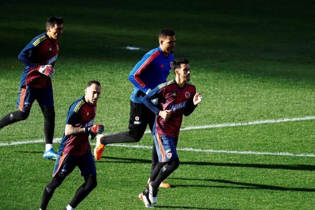 Arqueros de la Selección Colombia en entrenamiento / EFE