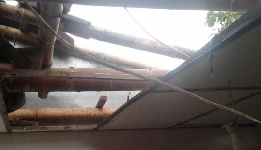 Vivienda afectada por vendaval en Pácora