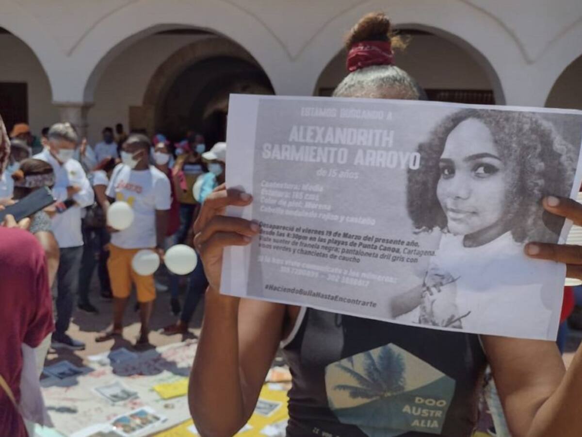 En Cartagena, protestaron por la desaparición de Alexandrith Sarmiento