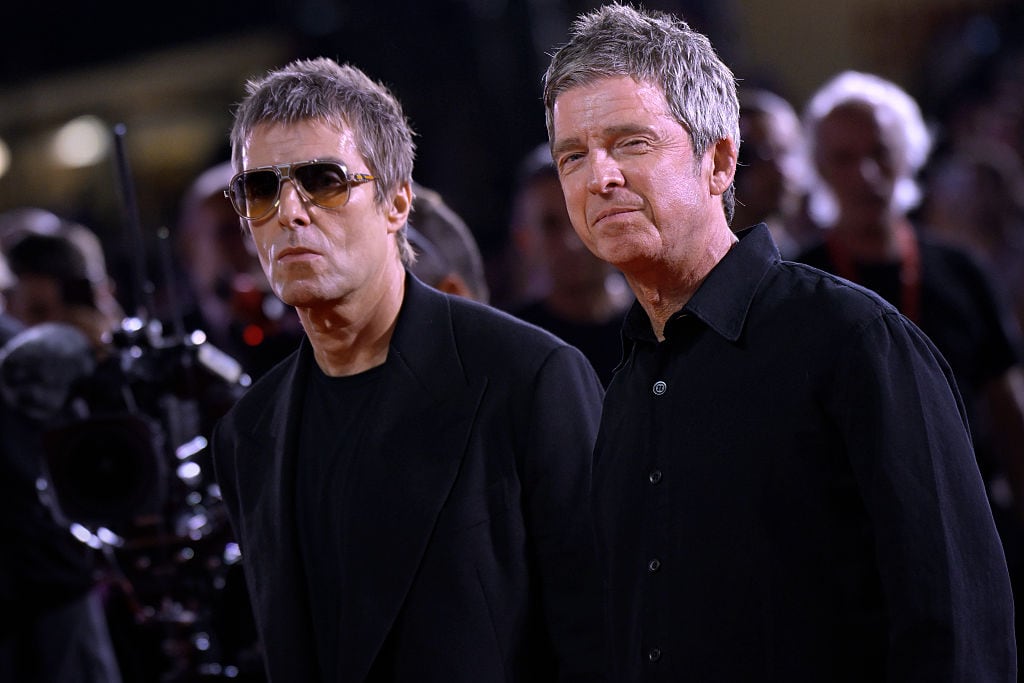 British singers Liam Gallagher and Noel Gallagher at the 83 Venice International Film Festival 2026, Oasis: Don't Look Back in Anger Red carpet, Venice (Italy), September 5th, 2026 (Photo by Rocco Spaziani/Archivio Spaziani/Mondadori Portfolio via Getty Images)