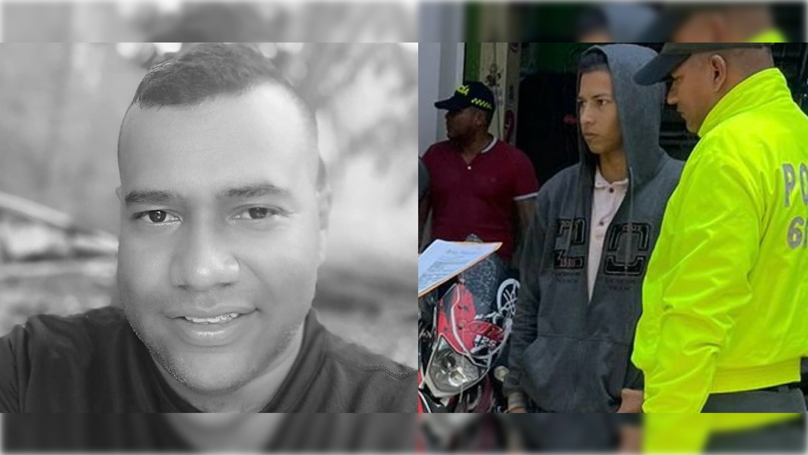 La Policía captura al presunto homicida de Deivi Junco Hernández (Izq.). / La Flecha.