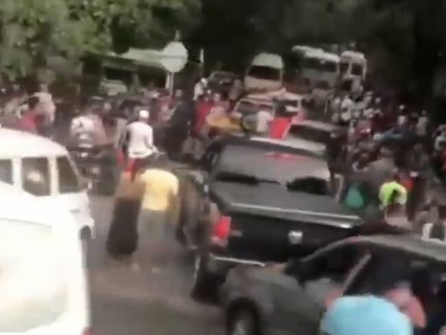 Personas ingresando al Tayrona