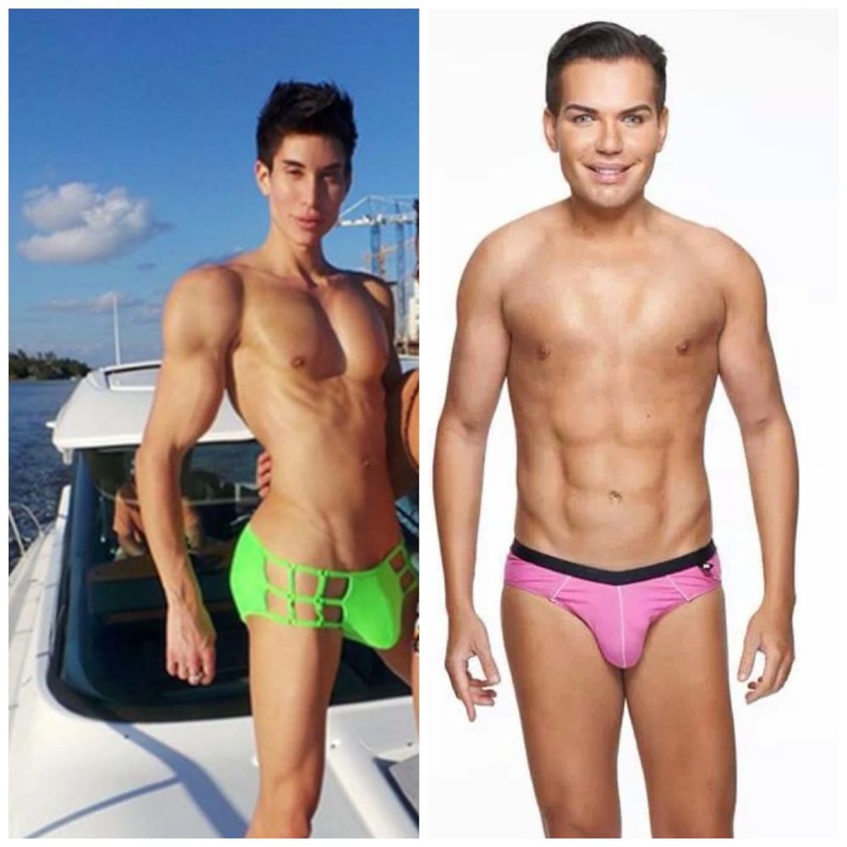 Los dos se han hecho varias cirugías plásticas para parecerse al novio de Barbie. Usted decide cuál está logrando su cometido.