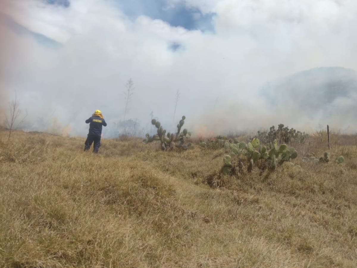 Incendio forestal se registra en Mondoñedo: Bomberos trabajan para controlar las llamas
