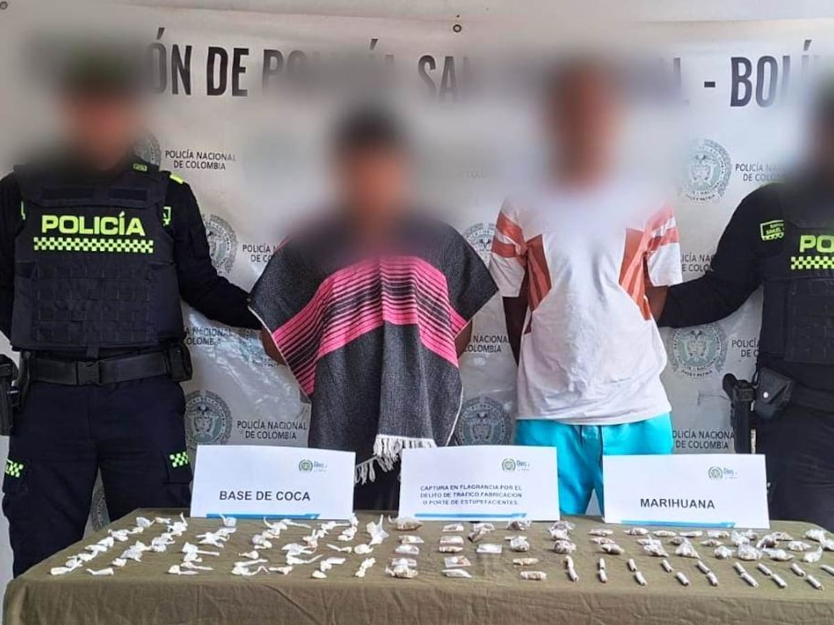 Capturados dos presuntos expendedores de drogas en San Cristóbal, Bolívar