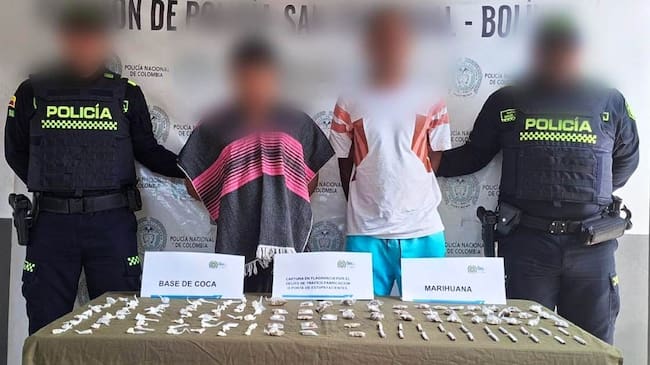 Capturados dos presuntos expendedores de drogas en San Cristóbal, Bolívar