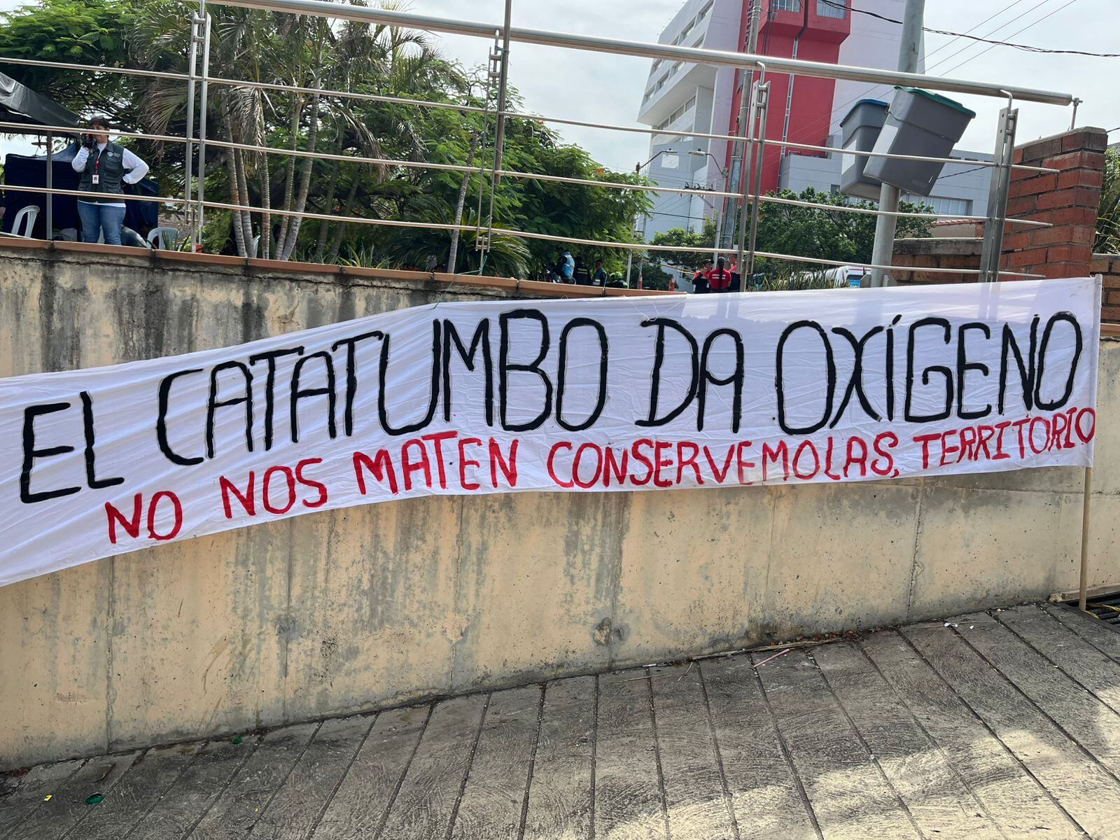 Minga indígena de la comunidad Motilón Barí en Cúcuta. / Foto: Jenny Márquez.