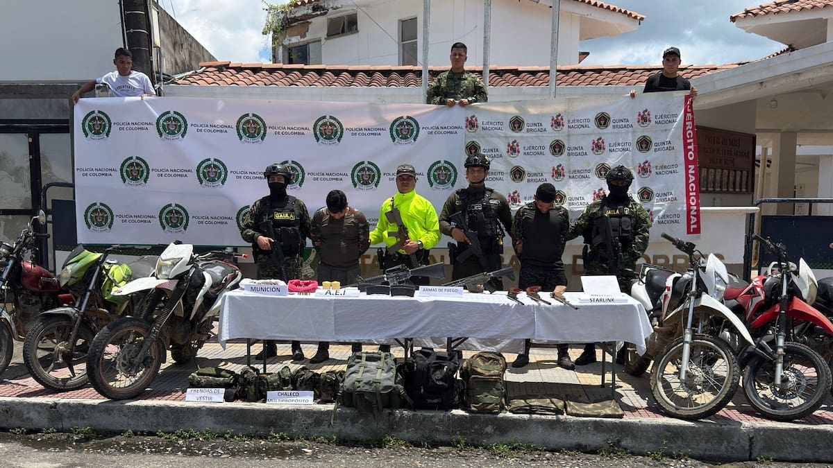 Caen dos presuntos integrantes del grupo armado organizado Conquistadores de la Sierra en Santander