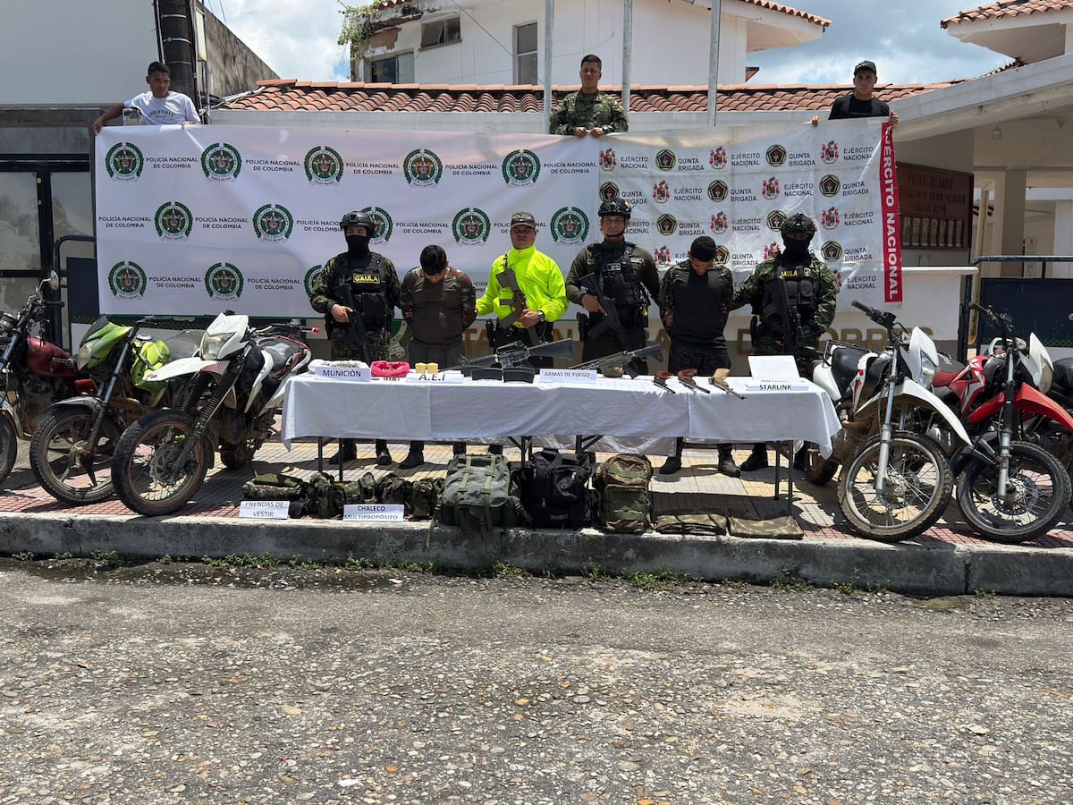 Caen dos presuntos integrantes del grupo armado organizado Conquistadores de la Sierra en Santander