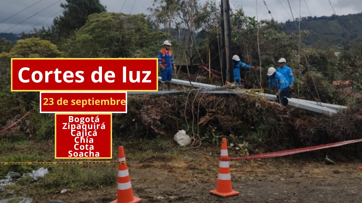 Cortes de luz en Bogotá y municipios aledaños este 23 de septiembre | Enel Colombia