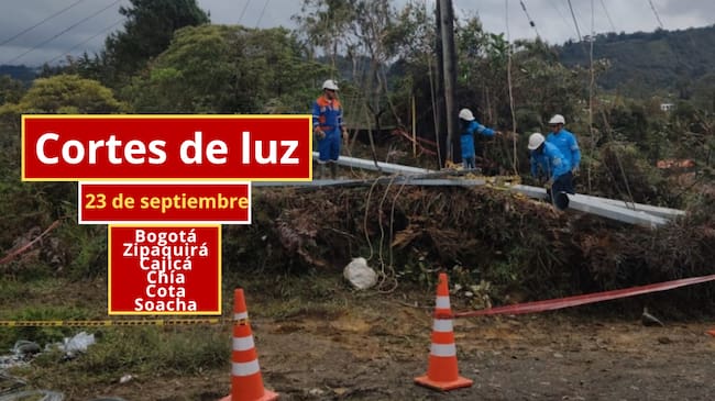 Cortes de luz en Bogotá y municipios aledaños este 23 de septiembre | Enel Colombia