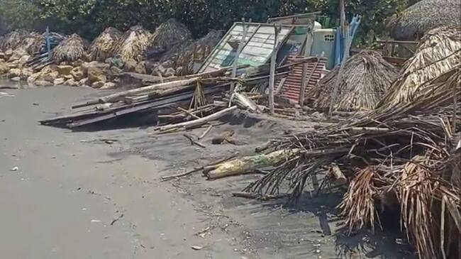 Casetas afectadas en Sabanilla. Foto: cortesía.