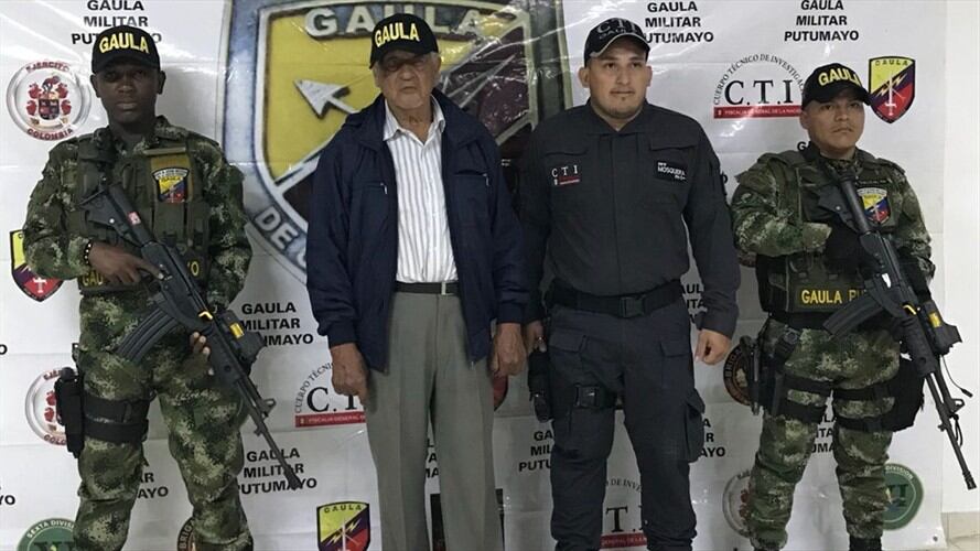 Rescatan a anciano que había sido secuestrado en Putumayo. Foto: Ejercito Nacional