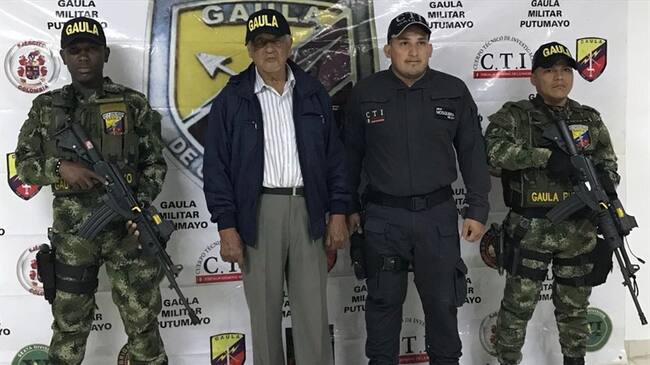 Rescatan a anciano que había sido secuestrado en Putumayo. Foto: Ejercito Nacional