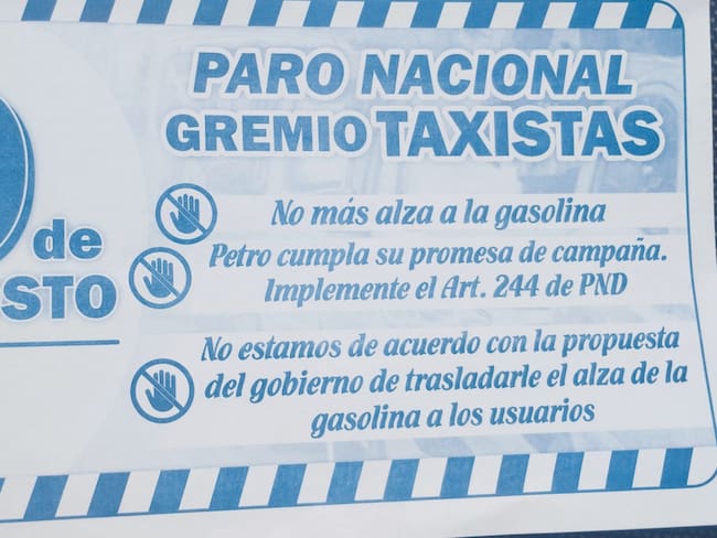 Algunos taxistas de Bucaramanga anunciaron un paro el 9 de agosto de 2023