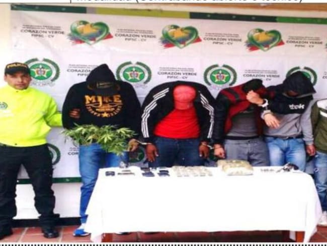 Caen 5 integrantes delincuentes que traficaban drogas en colegios y discotecas de Duitama, Boyacá
